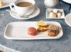 Genware Porcelain Rounded Rectangular Plate 19.5 x 10cm/ 7.75 x 4