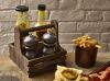 Medium Rustic Wooden Table Caddy