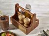 Medium Dark Wood Table Caddy