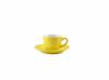 Genware Porcelain Yellow Bowl Shaped Cup 9cl/ 3oz - Pack of 6