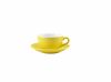 Genware Porcelain Yellow Bowl Shaped Cup 17.5cl/ 6oz - Pack of 6