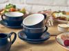 GenWare Porcelain Matt Blue Bowl Shaped Cup 17.5cl/6oz - Pack of 6