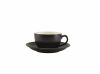 Genware Porcelain Matt Black Saucer 16cm/6.25