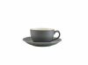 Genware Porcelain Matt Grey Saucer 16cm/ 6.25