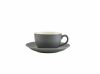 Genware Porcelain Matt Grey Saucer 16cm/6.25