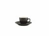 Genware Porcelain Matt Black Saucer 12cm/4.75