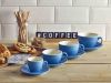 Genware Porcelain Blue Bowl Shaped Cup 17.5cl/6oz - Pack of 6