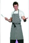 Dennys Black/White Check Bib Apron