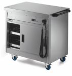 Lincat P6P2 Mobile Hot Cupboard With Plain Top (Standard) 980mm Wide x 670mm Deep x 900mm High