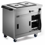 Lincat P6B2 Mobile Hot Cupboard With Bain Marie Top (Standard) 980mm Wide x 672mm Deep x 912mm High