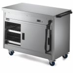 Lincat P6P3 Mobile Hot Cupboard With Plain Top (Standard) 1205mm Wide x 670mm Deep x 900mm High