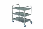 Fully Welded S/St. Trolley - 3 Shelves