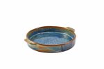 Terra Porcelain Aqua Blue Round Eared Dish 20.3cm - Pack of 6