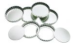 Kitchen Craft Set of Six 10cm Loose Base Round Tart Tins