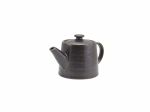 Terra Porcelain Black Teapot 50cl/17.6oz - Pack of 6