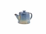 Terra Porcelain Aqua Blue Teapot 50cl/17.6oz - Pack of 6