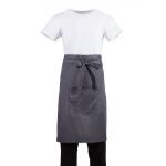 Whites Bistro Apron Polycotton Charcoal with Pocket