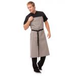 Chef Works Urban Portland Fine Stripe Bib Apron Grey