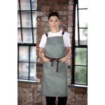 Southside Linen Blend Bib Apron Forest Green