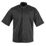 Southside Band Collar Chefs Jacket Black