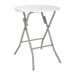 Bolero Round Folding Table Granite White 600mm (Single)