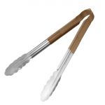 Hygiplas Colour Coded Brown Serving Tongs 300mm
