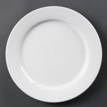 Olympia Whiteware Wide Rimmed Plates 280mm (6 Pack)