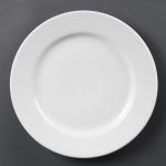 Olympia Whiteware Wide Rimmed Plates 310mm (6 Pack)