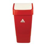 SYR Polypropylene Swing Bin Red 50Ltr