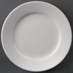 Olympia Athena Wide Rimmed Plates 165mm White (Pack of 12)