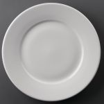 Olympia Athena Wide Rimmed Plates White 254mm (Pack of 12)