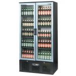 Infrico Upright Back Bar Cooler with Hinged Doors in Black and Steel ZXS20