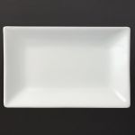 Olympia Whiteware Serving Rectangular Platters 200x 130mm (6 Pack)