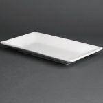 Olympia Whiteware Serving Rectangular Platters 250x 150mm (4 Pack)