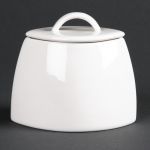 Olympia Lumina Oval Sugar Bowls with Lids 75mm (6 pack)