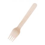 Fiesta Compostable Disposable Wooden Forks (Pack of 100)