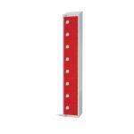 Elite Eight Door 300mm Deep Lockers Red