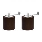 Olympia Dark Wood Salt and Pepper Mill Grinder Set