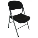Bolero Foldaway Utility Chairs Black (2 pack)