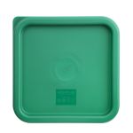 Hygiplas Polycarbonate Square Food Storage Container Lid Green