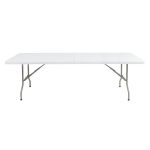 Bolero Rectangular Centre Folding Table White 8ft (Single)