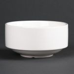 Olympia Lumina Stacking Soup Bowls White 398ml 14oz (6 pack)