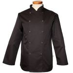 Dennys Budget Black Long Sleeve Chef Jacket