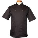 Dennys Budget Black Short Sleeve Chef Jacket