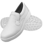 Dennys White Slip On Safety Shoe