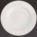 Royal Porcelain Classic White Wide Rim Plates 280mm (12 pack)