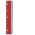 Elite Five Door 450mm Deep Lockers Red