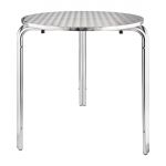 Bolero Round Stainless Steel Bistro Table 700mm