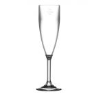 BBP Polycarbonate Champagne Flutes 200ml CE Marked at 175ml (Pack of 12)