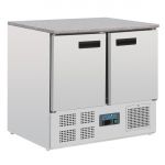 Polar G-Series Double Door Counter Fridge with Granite Work Top 240Ltr